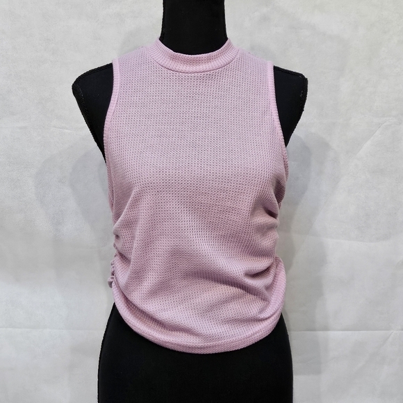 Shein Curve Light Purple Scrunch Side Cropped Halter Top Size 0XL - Picture 1 of 7
